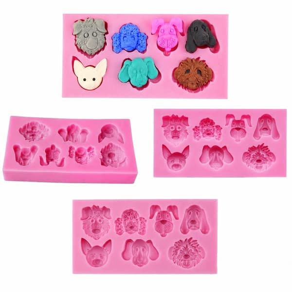 Cartoon Dog Silicone Chocolate Mold, Candy Cake Baking Mold for DIY Kitchen