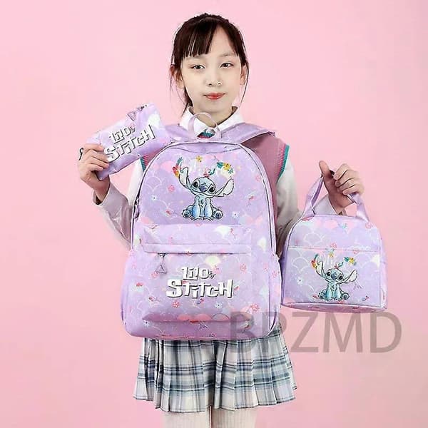 MINISO Lilo & Stitch ryggsekk for tenåringsjenter og studenter