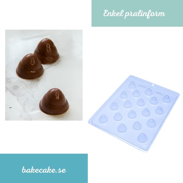 Pralinform Kuppel Sjokoladeform - BWB 23 Transparent transparent