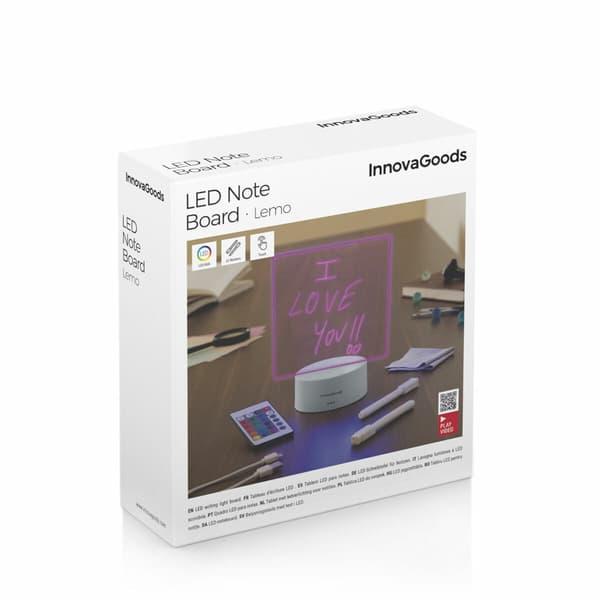 InnovaGoods Lemo LED-tavle til noter og beskeder