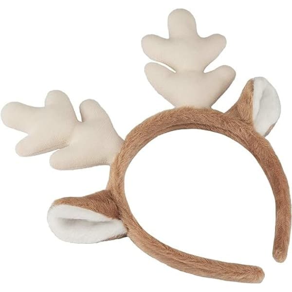 Santa tiara med renhorn Vit White White