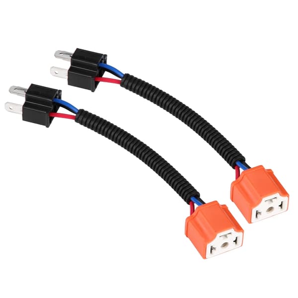 2 Pcs H4/9003/HB2 Ceramic Connector Extension Cable Set