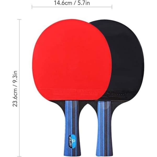 Professionellt pingisrackset, 2 bordtennisracketar + 3 pingisbollar + förvaringsväska