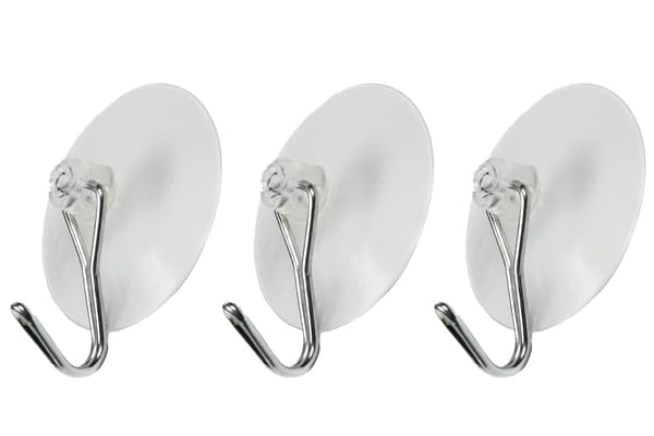 Suction cup with hook 3 pcs Ø45 mm 28