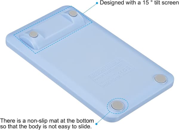 Cute Desktop Calculator, Small Desktop Calculator Battery Powered with 12-Digit Large LCD Display for Office Home, Blue