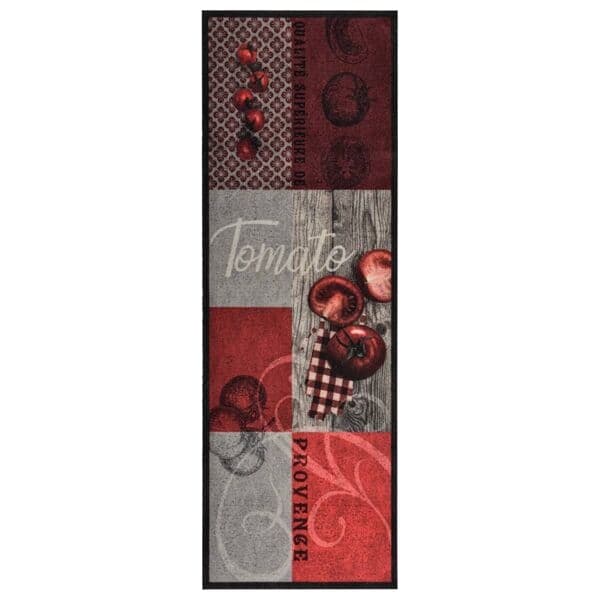 vidaXL Køkkenmåtte maskinvaskbar tomat 60x180 cm multifärg multicolor