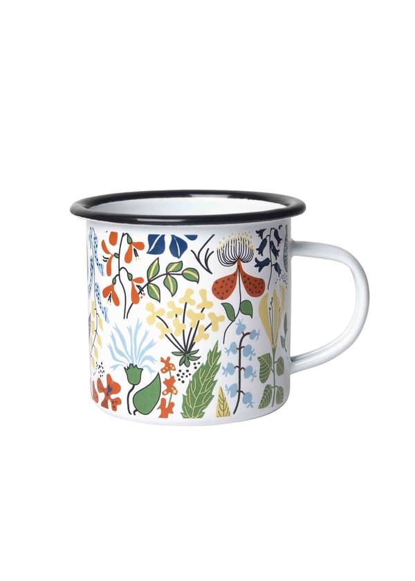 Emaljekrus Herbarium Stig Lindberg Vit white
