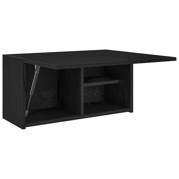 Vægskab til badeværelse sort 60x25x30 cm konstrueret træ
