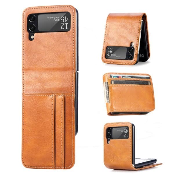 TG Samsung Galaxy Z Flip 3 - Etui med kortlomme Sort