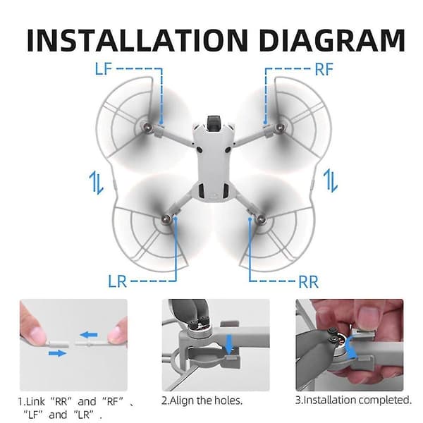Propeller Guard for Mini 4 Pro Landing Gear Integrated Propeller Protection Rings Drone G