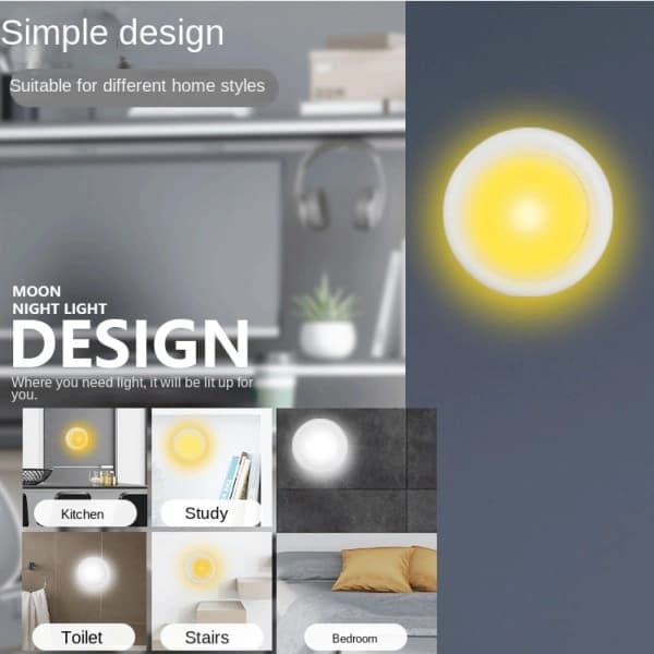 6-pack Remote Control Night Light: 3-Color Dimmable, Timer, Touch Control, Perfect for Bedroom, Kitchen, Bedside and Cabinet LED Lighting 1 Remote Control 3 Lights...
