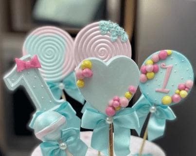 Pralineform Tal Slikkepinde - Caketoppers - Chokoladeform - Porto Formas 851 Transparent transparent