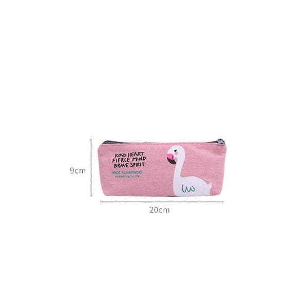 Flamingo Penalhus Canvas Penalhus 3 stk 20x8x4 cm