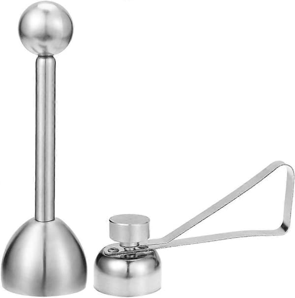 2 stk Egg Toppers Eggeskallkutter Rustfritt Stål Egg Knekkere Åpner Fjerner for Hardkokte Myke Egg