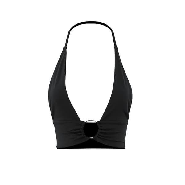 Sort M Dame Ærmeløs Tanktop Polyester