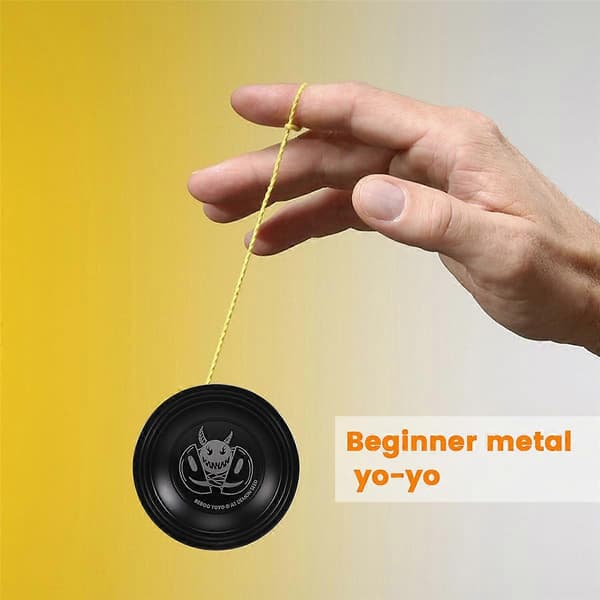 BEBOO YOYO A1 Jojo til børn og begyndere, Aluminiumslegering, Sort-rød/Sort, 55mm