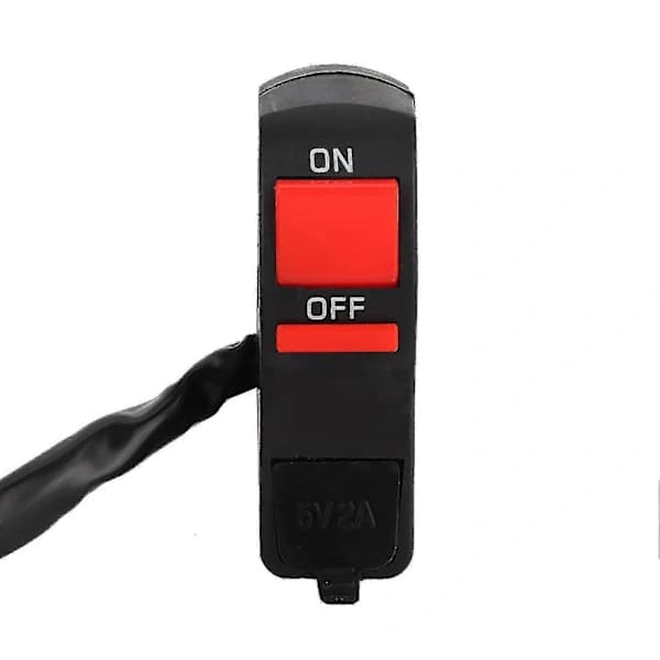 Vanntett Lader Bryter USB Bil 12V Motorsykkel Frontlykt Billader