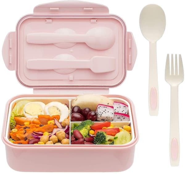 Bento-bokse til voksne - 1400 ml Bento-madkasse til børn - 9 (pink)