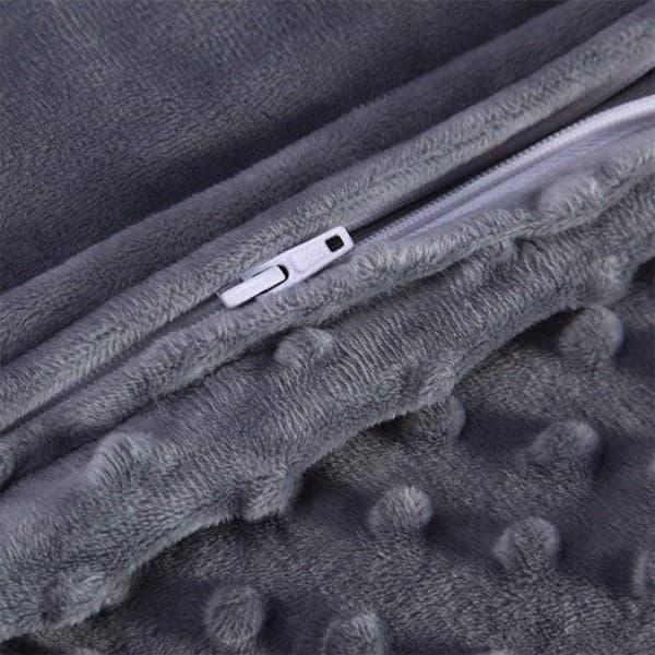 Weighted Blanket Cover Soft Breathable Quilted with Super Soft Premium Minky Dot 150 cm x 203 cm Grey