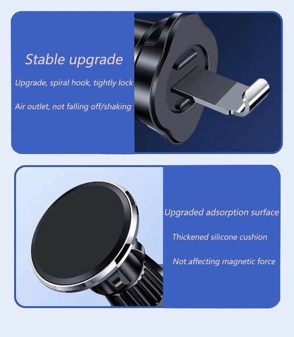 Magnetisk biltelefonholder 360° roterbar for bilventil, universell smarttelefonholder
