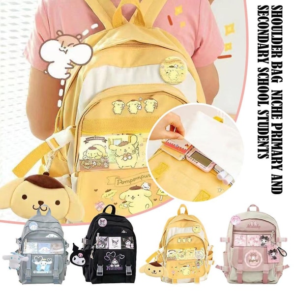 Cinnamoroll skoletaske børnetaske Kvinde skoletaske til studerende pige koreansk børn rygsæk Yellow
