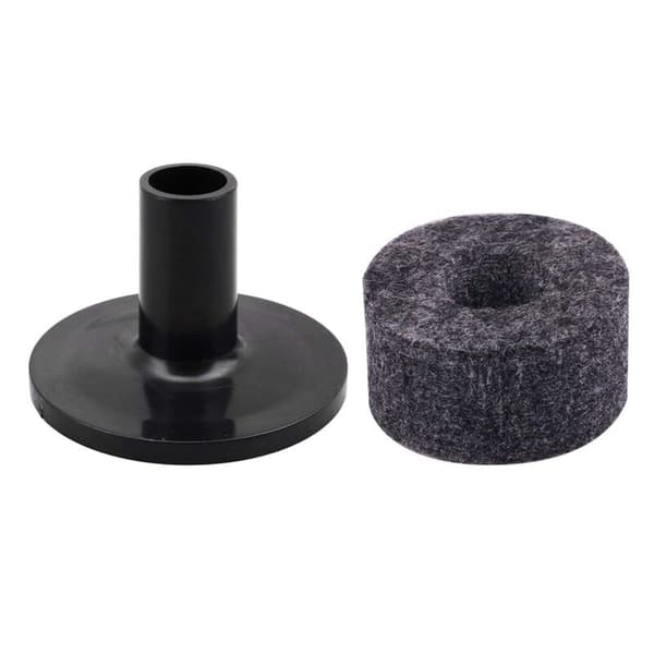 48 Pcs Cymbal Stand 25mm Felt Washer + 12 Pcs Sleeves Replacement for Shelf Drum Set