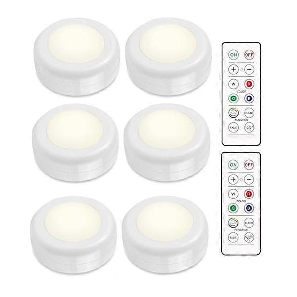 INF LED Spotlights Set 6 Stylish Lamps with 2 Practical Remote Controls