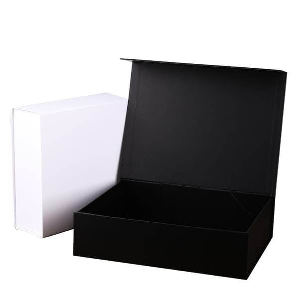 Black Gift Boxes with Lids Magnetic Closure Rectangle Collapsible for Groomsmen Proposal Wedding Christmas