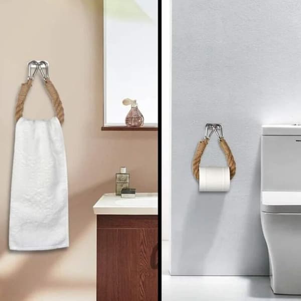 WC-paperiteline, pyyhepidike teollisesta hamppuköydestä, 50 cm