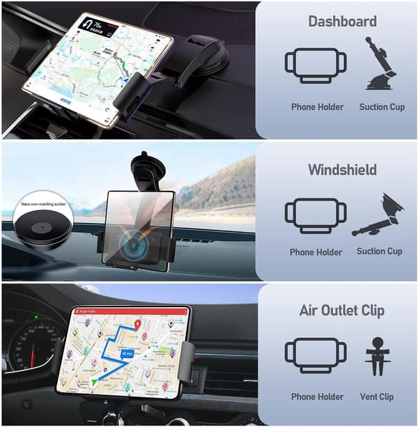 15W Qi trådløs biloplader holder kompatibel med Samsung Galaxy Z Fold7 Fold6 Fold5 Fold4 Fold3 Fold2