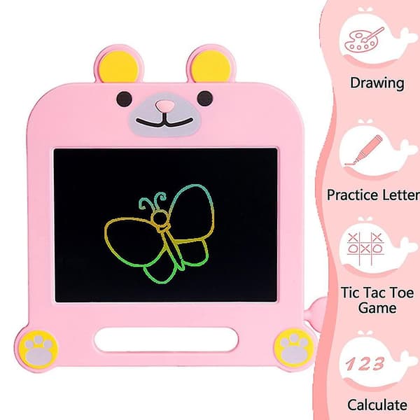 Viskelær Gjenbrukbar LCD-nettbrett Julegave-26 (stil2, rosa)