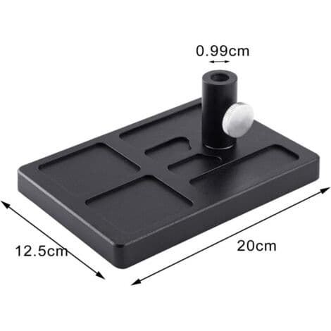 Fluebindingssokkel basefeste aluminium med silikonputer maks stangdiameter 1 cm