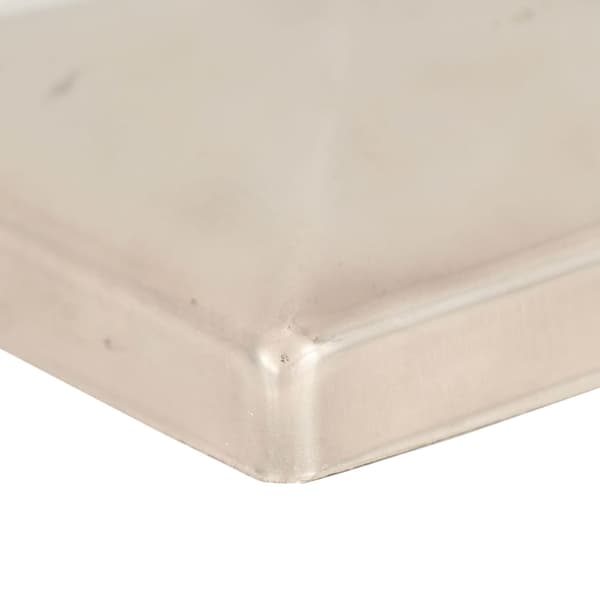 vidaXL Stolpehætter pyramide 6 stk. rustfrit stål 81x81 mm Silver silver