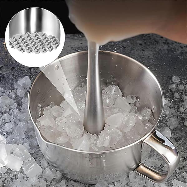 8- och 10-tums cocktailmuddlare i rostfritt stål, Old Fashioned Cocktail Muddler, hemmabartillbehör
