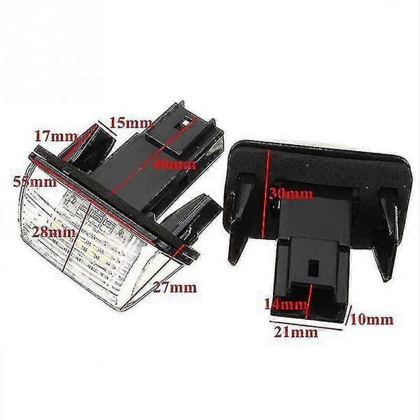 2 stk./sæt 18 LED bil nummerpladelys 12V 6000K 3528 til Toyota Camry Yaris Corolla