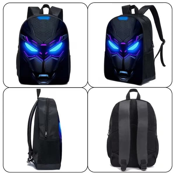 3-piece Casual Backpack Set with Laptop Compartment and Accessory Pouch – Unisex Travel and Work Bag Mech 4 Mech 4