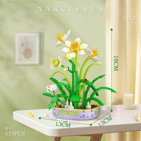 Narcissus Blomma Byggklossar 2115 2115