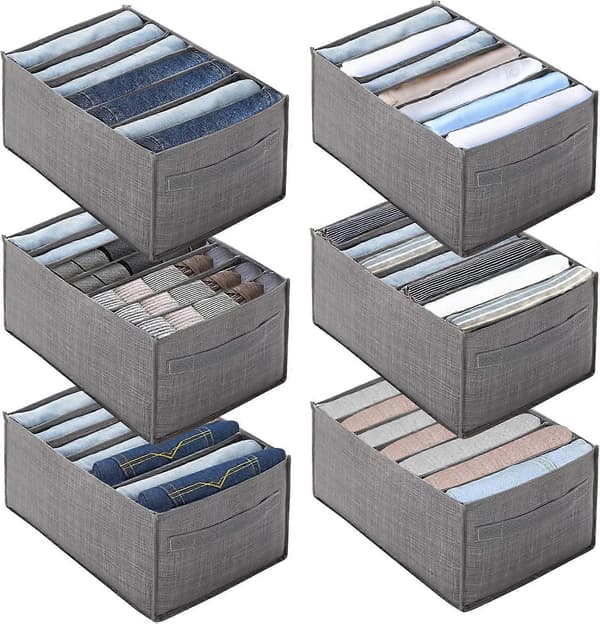 6-pakks skuffeorganiseringssystem garderobeskap organiser