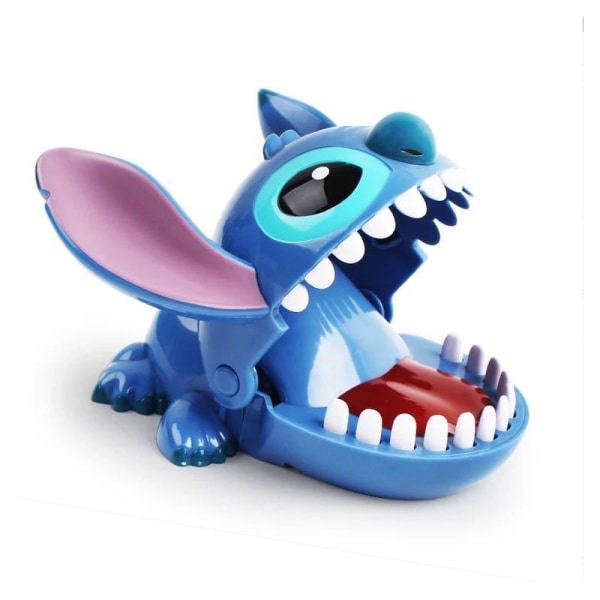 Lilo og Stitch Big Mouth Bite Finger Game Figur Tricky Prank Legetøj Børnegave Nyt Blue