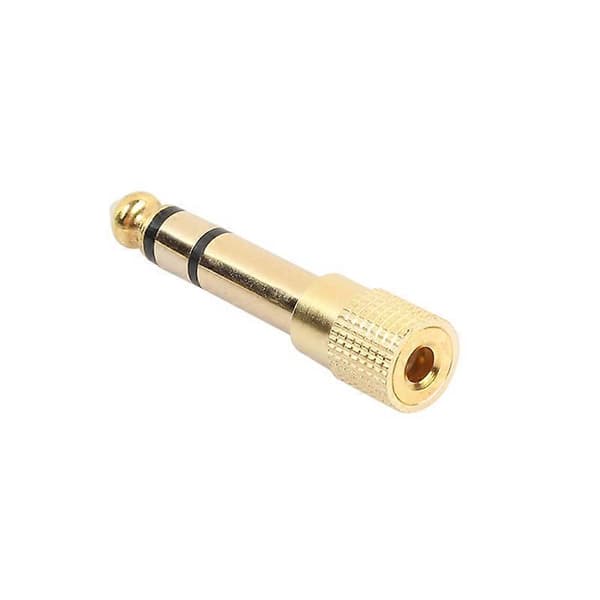 6.35 Han til 3.5 Hun Stereo Adapter Terminaler Lydstik Hovedtelefonadapter