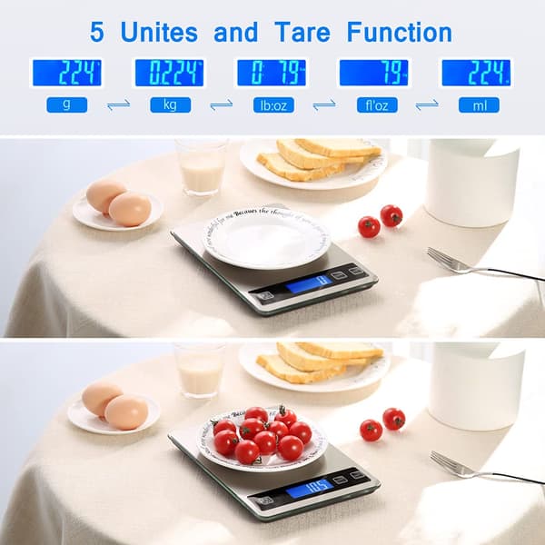 Electronic Kitchen Scale, 1g Precision Digital Food Scale in DXGHC