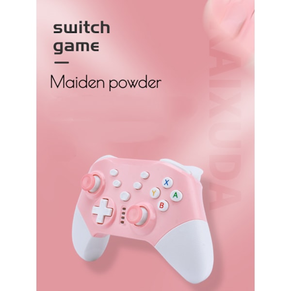Switch Controller, Trådløs Switch Pro Controller til Switch/Switch Lite/Switch Oled, 6-Akset Gyroskop og Dobbelt Vibration (Pink)