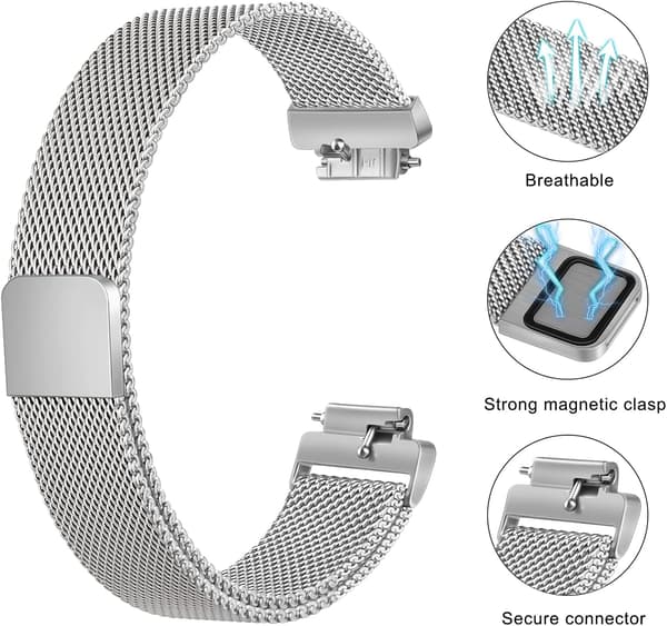 Metallarmbånd for Fitbit Inspire 2 & Fitbit Inspire HR & Inspi, ZQKLA