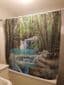 Duschdraperi - Kaskader - 3D Natur - Slitstark polyester - 180x200cm - Blå