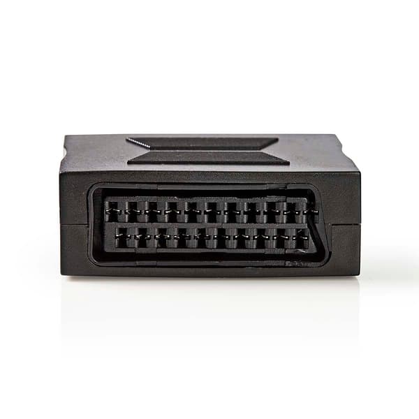 SCART-adapter, Nickelpläterad, Svart, 1 st Svart