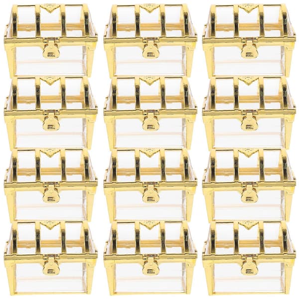 12 pcs Wedding Candy Boxes Small Treasure Chest Chocolate Candy Packaging Box