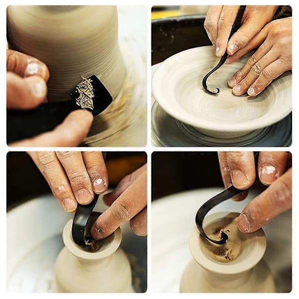 Stainless Steel Pottery Tools for Clay and Ceramic Trimming, Double-Sided Trimming Tools for Ceramics