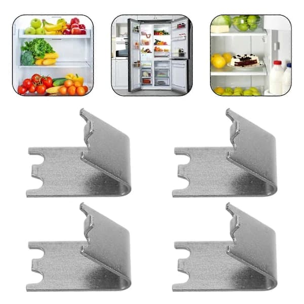 4 st Universal Refrigerator Shelf Clip Freezer Shelf Support Replacement Shelf Buckle Clip Shelf Clip For Refrigerator Cooler Shelf Support Hook Clip