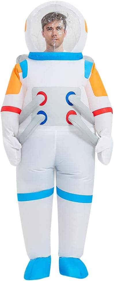 Oppusteligt astronautkostume til voksne, Halloween-kostume, unisex, 100% polyester