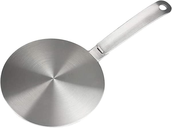 Stainless Steel Heat Diffuser, Induction Adapter Plate with Detachable Handle for Coffee, Milk, and Cookware